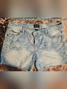 Joe Boxer Blue Floral Print Denim Shorts